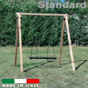 Altalena con un sedile a cesto in corde PP colore nero standard