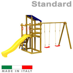 Torre doppia con tetto arrampicata e due sedili liberi standard